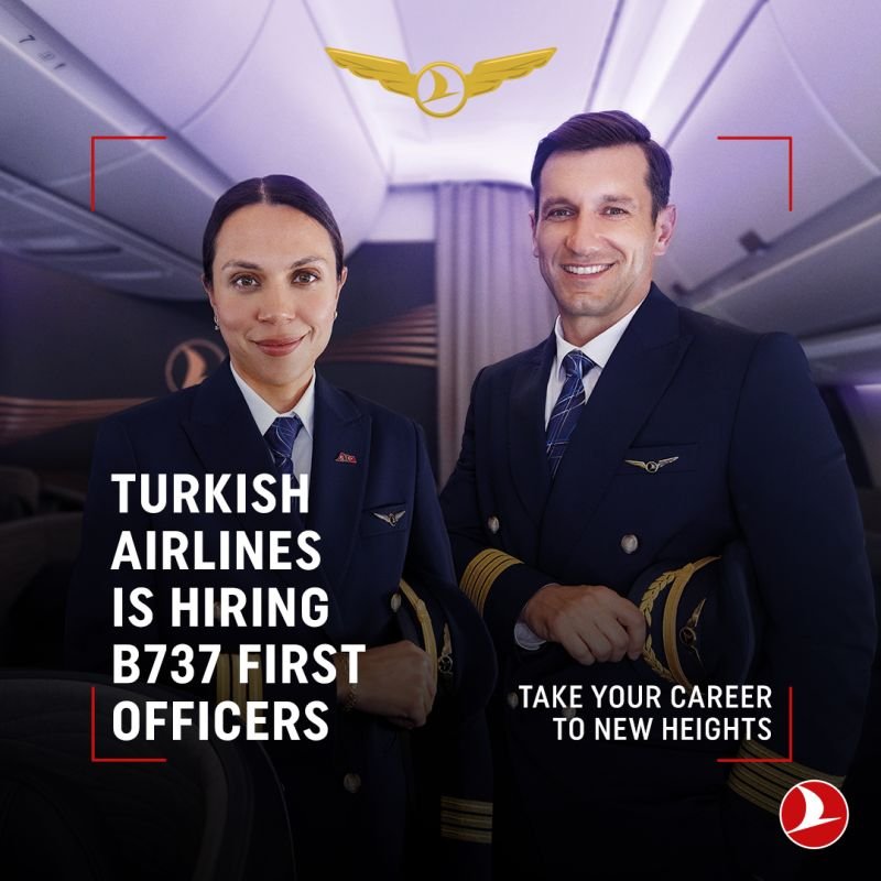 Turkish Airlines is Hiring First Officer (B737) – Apply Now